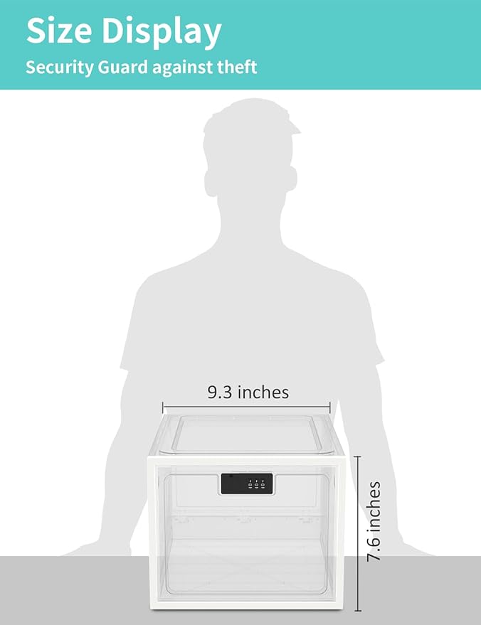 Large Medicine Lock Box for Safe Medication, Lockable Storage Box for Fridge/Snacks Food, Phone Lock Boxes with Combination Code for Home/Dorms/Office Storage Lockers