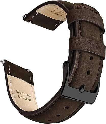 Ritche Christmas Gift Quick Release Leather Watch Bands Genuine Watch Straps for Men Women Top Grain Leather Watch Strap, White Elephant Gifts, Stocking Stuffers for Men, Father's Day gifts
