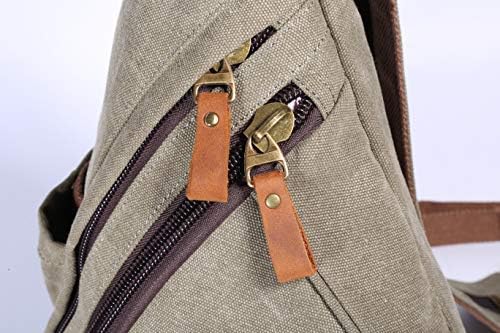Sling Bag Crossbody Backpack Shoulder Casual Daypacks Rucksack for Men&Women Outdoor Cycling Hiking Travel Army Green