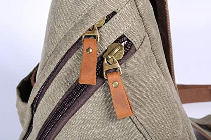 Sling Bag Crossbody Backpack Shoulder Casual Daypacks Rucksack for Men&Women Outdoor Cycling Hiking Travel Army Green