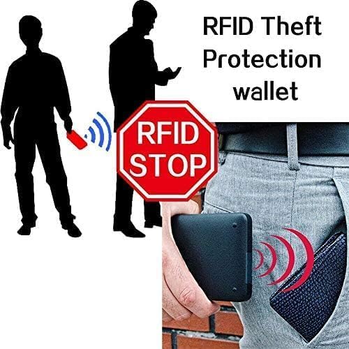 RFID Safe Leather Bi-fold Chain Wallet for Men Zip around Purse for Women Biker's Trucker YKK Metal Zipper Closure Filp up window ID (Brown without Chain)