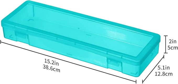novelinks Plastic Small Storage Bins with Lids for Organizing, Mini Clear Storage Containers and Stackable Storage Box Organizer for Pencil Boxes, Task Boxes, Crayon Boxes (6 Pack Large -Color)