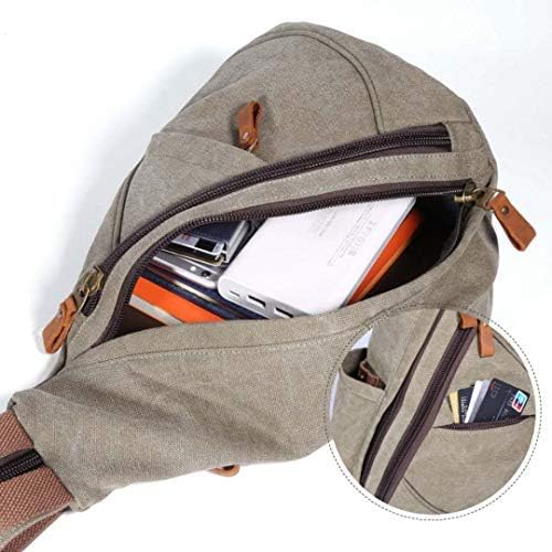 Sling Bag Crossbody Backpack Shoulder Casual Daypacks Rucksack for Men&Women Outdoor Cycling Hiking Travel Army Green