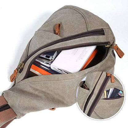 Sling Bag Crossbody Backpack Shoulder Casual Daypacks Rucksack for Men&Women Outdoor Cycling Hiking Travel Army Green