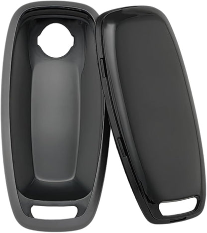 REPROTECTING TPU Key Fob Cover Compatible with Nissan Pathfinder Rogue Kicks (Matte Black/Matte Black, 5 Buttons/TPU)
