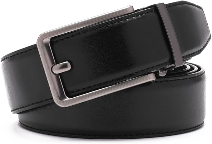 Fabio Valenti Mens Belt,Ratchet Belt Dress with 1 3/8" Genuine Leather with Easier Adjustable Buckle, Trim to Fit