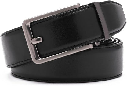 Fabio Valenti Mens Belt,Ratchet Belt Dress with 1 3/8" Genuine Leather with Easier Adjustable Buckle, Trim to Fit