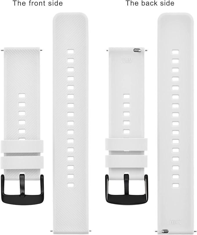 BISONSTRAP Watch Strap 18mm 19mm 20mm 21mm 22mm, Quick Release Silicone Watch Bands for Men Women