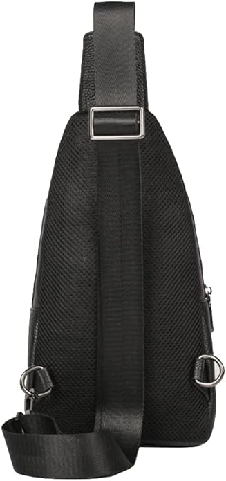 Hebetag Leather Sling Bag Crossbody Backpack for Men Women Travel Outdoor Camping