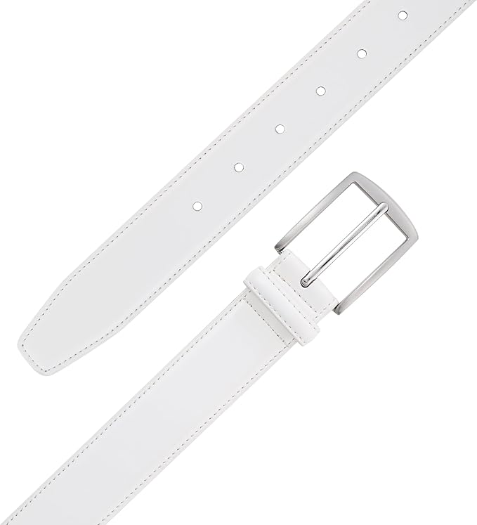 KM Legend Mens Leather Dress Belt for Work Business and Casual
