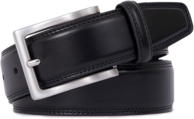 Fabio Valenti Genuine Leather Dress Belts For Men - Mens Belt For Suits, Jeans, Uniform With Single Prong Buckle