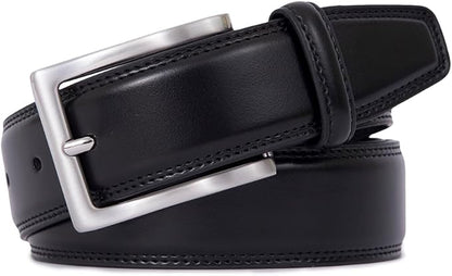 Fabio Valenti Genuine Leather Dress Belts For Men - Mens Belt For Suits, Jeans, Uniform With Single Prong Buckle