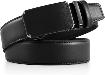 DOOPAI Belt Men, Ratchet Dress Adjustable 1 3/8" Sliding Leather Designer, Size Length Can be Cut, with Gift Box