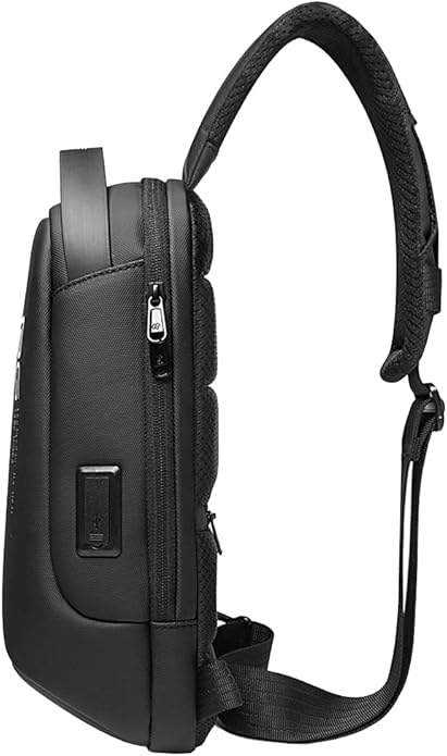 Hebetag Leather Sling Bag Crossbody Backpack for Men Women Travel Outdoor Camping