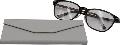 Real Sic Glasses Case for Men and Women - Magnetic Folding Hard Shell Sunglass Holder - Inspired by Solid Color