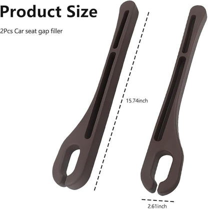 Stacool [2026 Upgrade] 2PCS Car Seat Gap Filler with Phone Holder,Multi-Function Car Side Seat Gap Filler for Prevent Items Falling,Universal Car Seat Organizer Car Accessories (Brown)