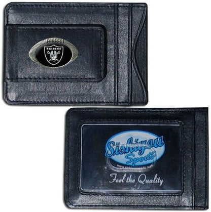 NFL Leather Money Clip Cardholder