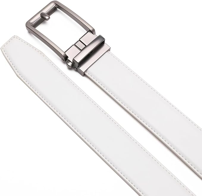 Fabio Valenti Mens Belt,Ratchet Belt Dress with 1 3/8" Genuine Leather with Easier Adjustable Buckle, Trim to Fit
