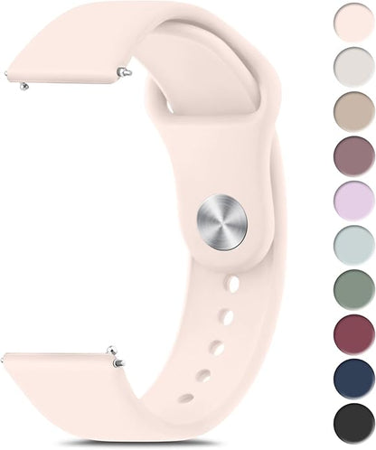 Meliya 22mm Watch Bands Quick Release Replacement Wristband, Soft Silicone Sport Replacement Straps for Men Women