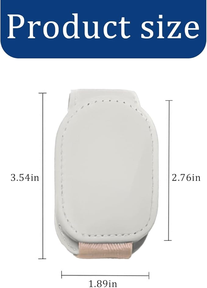 Car Sunglass Holder, Magnetic Leather Vehicle Sun Visor Eyeglass Hanger Clip, Automotive Interior Sunglass Ticket Card Organizer Mount Accessories, Universal for Most Cars (White)