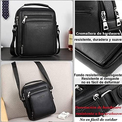 Zipper Buckle Leather Messenger Bag Crossbody Shoulder Bag Vintage Handle Bags | Zipper, Buckle, Leather, Vintage