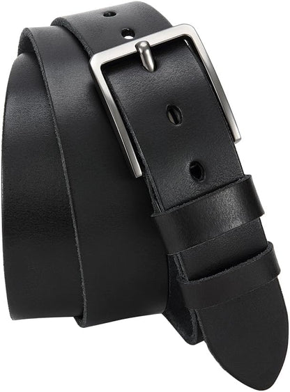 DOOPAI Men's Genuine Leather Casual Belt -Full Grain Leather Belt for Men- 1.5" Handmade Jeans Belt with Gift Box