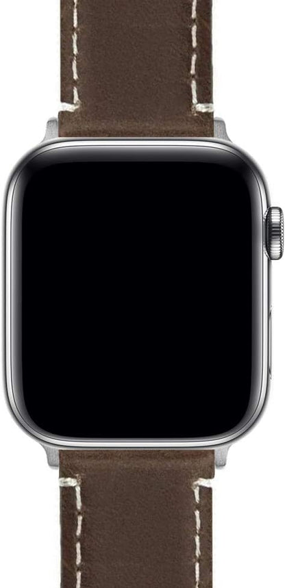 BARTON WATCH BANDS - Top Grain Leather Watch Bands Compatible with Apple Watch Models - 1, 2, 3, 4, 5, 6, 7, 8, 9, 10, SE, Ultra & Ultra 2