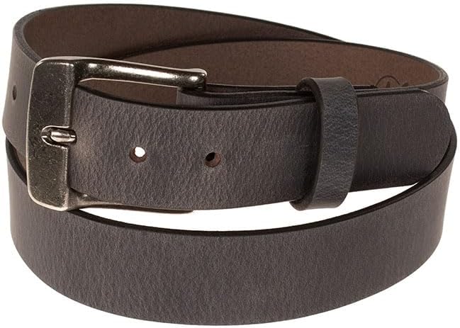 Men's Leather Belt, Made in USA, Full-Grain Leather, Casual Everyday Wear Belts, Amish Handmade 1.5" Width