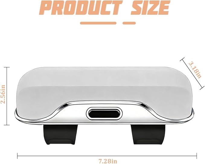 zipelo Sunglasses Holder for Car Sun Visor, Protective Automotive Eyeglasses Storage Case Hanger, Soft Vehicle Interior Glasses Organizer Box Accessories, Universal Fit (White)