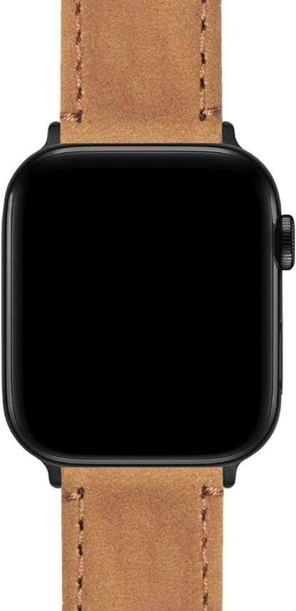 BARTON WATCH BANDS - Top Grain Leather Watch Bands Compatible with Apple Watch Models - 1, 2, 3, 4, 5, 6, 7, 8, 9, 10, SE, Ultra & Ultra 2