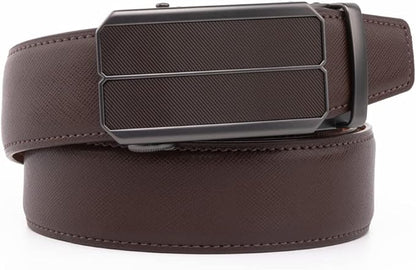 Fabio Valenti Mens Belt,Ratchet Belt Dress with 1 3/8" Genuine Leather with Easier Adjustable Buckle, Trim to Fit