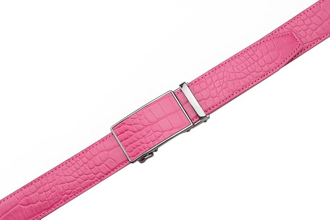 Fabio Valenti Mens Belt,Ratchet Belt Dress with 1 3/8" Genuine Leather with Easier Adjustable Buckle, Trim to Fit