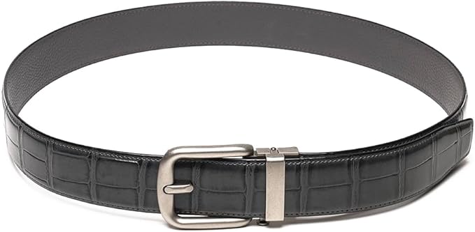 Fabio Valenti Men's Genuine Leather Ratchet Dress Belt with Automatic Buckle, Adjustiable Sizes, Handmade, All leather Strap