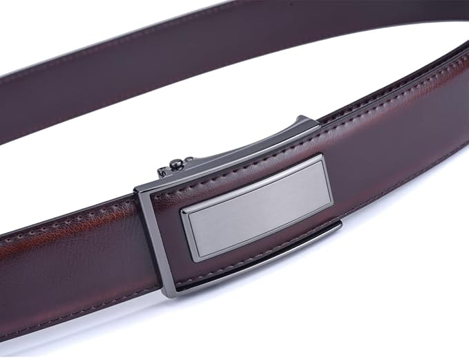 Men’s Belt Beltox Ratchet Dress Leather Buckle Belt Black Brown Blue 1 3/8” Gift Box