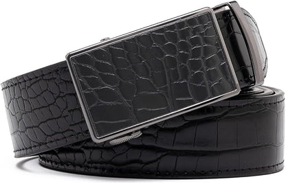 Fabio Valenti Mens Belt,Ratchet Belt Dress with 1 3/8" Genuine Leather with Easier Adjustable Buckle, Trim to Fit