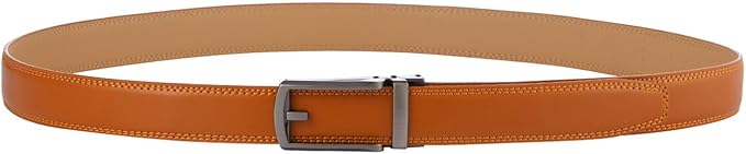 Tonywell Mens Leather Ratchet Belts with Click Buckle Perfect Fit Dress Belt 30mm Wide