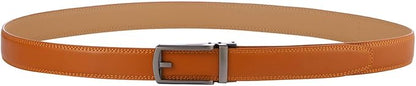 Tonywell Mens Leather Ratchet Belts with Click Buckle Perfect Fit Dress Belt 30mm Wide