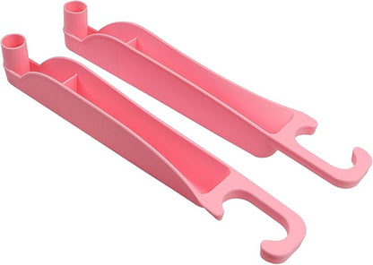 2PCS Car Seat Gap Filler Organizer, Multifunctional Seat Side Gap Filler Between Seat and Console, with Organizer & Hook Function for Avoiding Dropped Items, Universal Fits (Pink)