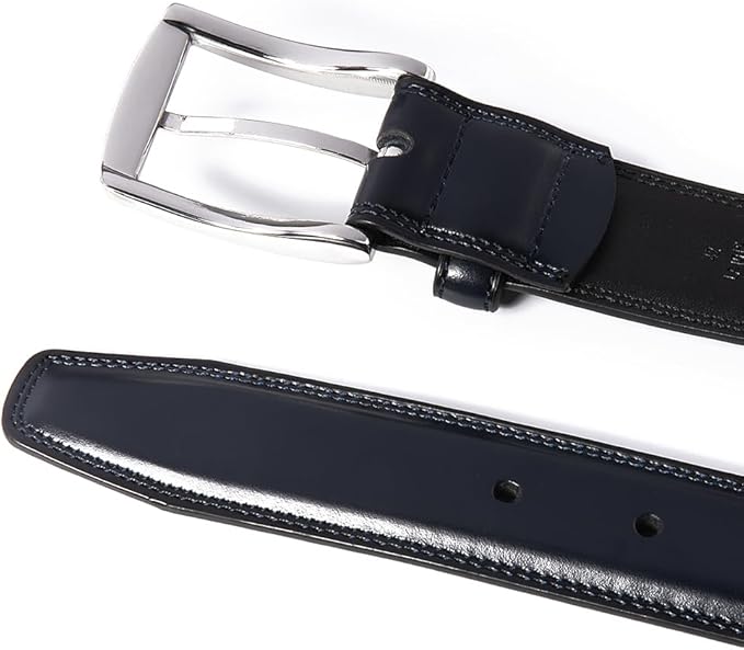 Mens Genuine Leather Dress Belt for Men, Handmade, 100% Cow Leather,Classic Casual and Business Belt Prong Buckle