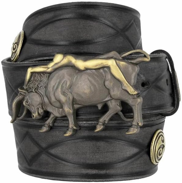 Genuine Full Grain Western Engraved Tooled Leather Strap or Belt 1-1/2" Wide