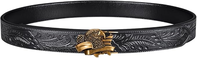 Dubulle Men's Ratchet Belt Gold/Black/Red/Green/Blue/White Automatic Buckle Business Casual Belt Gift - Adjustable Fit