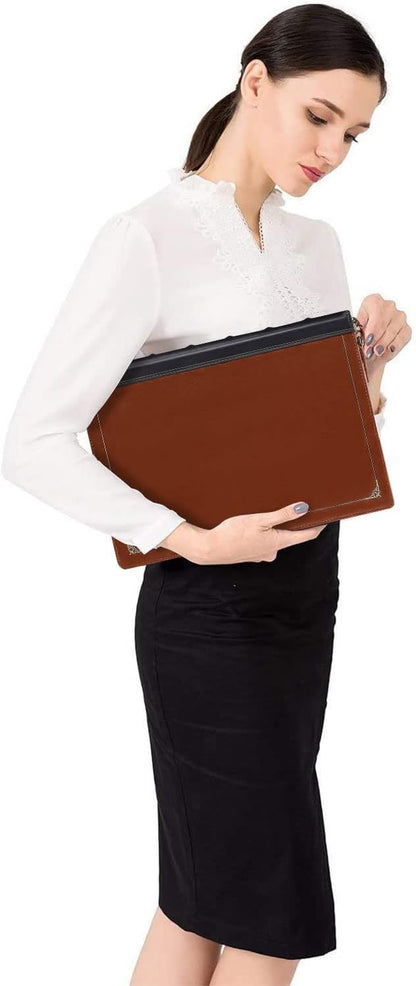 MOSISO Compatible with MacBook Pro 14 inch Case 2025-2021 M5 A3434 M4 A3112 A3185 A3401 M3 A2918 A2992 M2 A2779 M1 A2442, PU Leather Laptop Sleeve Vintage Zippered Protective Case Cover, Brown