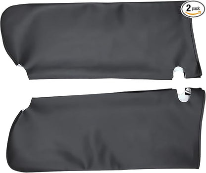 Car Sun Visor Cover Pair Fit for Chevy Tahoe Suburban Yukon 1995-1999, Microfiber Leather, Black