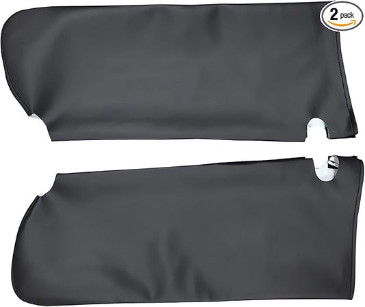 Car Sun Visor Cover Pair Fit for Chevy Tahoe Suburban Yukon 1995-1999, Microfiber Leather, Black