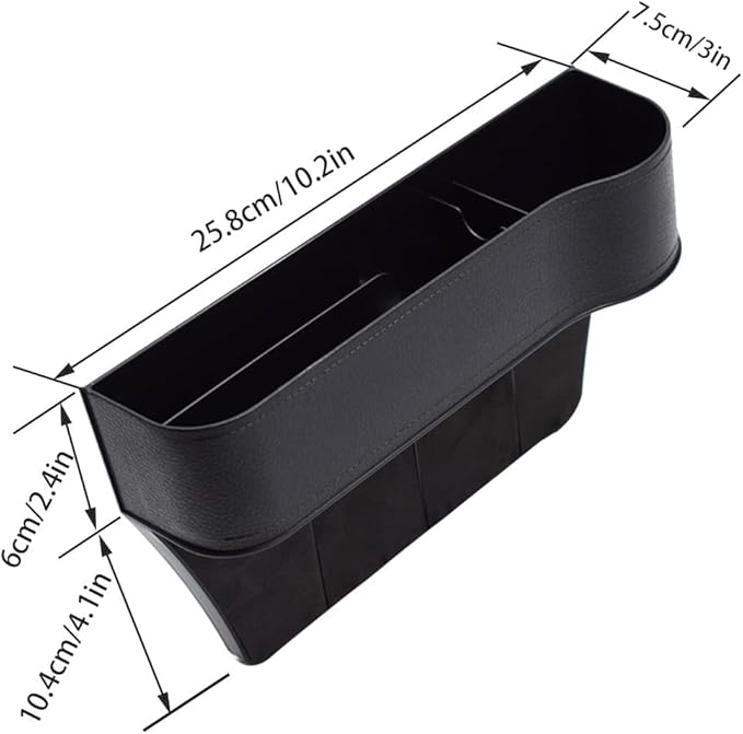 XUKEY Car Seat Gap Filler Organizer Multifunctional Car Side Seat Gap Filler Console Side Storage Box Holders for Sunglasses, Phone, Keys Car Accessories (2 Pack)