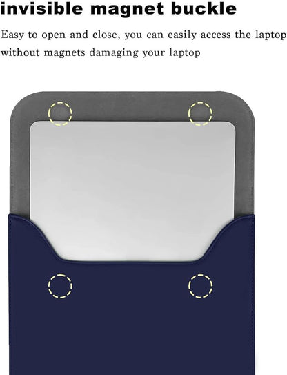 MOSISO Laptop Case 13.3 inch, 13-13.3 inch Laptop Sleeve Compatible with MacBook Neo 13 A18 Pro A3404 /Air 13/Pro 13/Pro 14 M5 M4 M3 M2 M1, Faux Suede Leather Case with Small Bag, Navy Blue