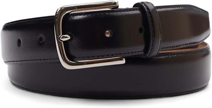 Cole Haan Men's Black Leather Dress Belt - Classic Style With Polished Buckle for Work Or Formal Wear