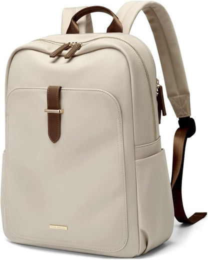 Laptop Backpack for Women,Carry on Travel Backpack Casual Work Business Backpacks Purse College,16 Inch,Apricot
