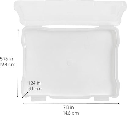 IRIS USA 5" x 7" |Made in USA| 10-Pack Photo Storage Box Organizer Containers for Pictures, Tasks, Stickers, Ephemera, & Flashcards - Clear