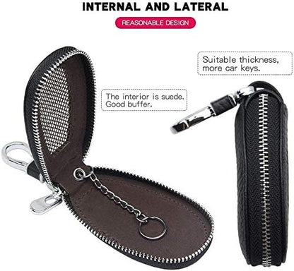 Universal Premium Car Key Fob Case Genuine Leather Car Smart Key fob Holder for Remote Key Fob